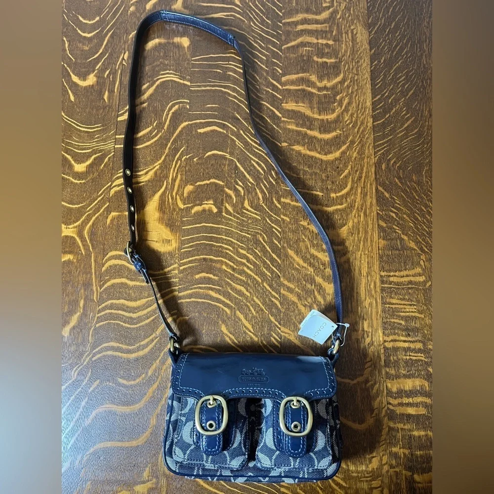 Coach NWT Rare Bleeker Signature Denim Jessie Swing Crossbody/Shoulder Bag